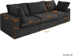 WJShome Cloud Modular Sectional Couch, 120.45" Convertible Couch - Image 2