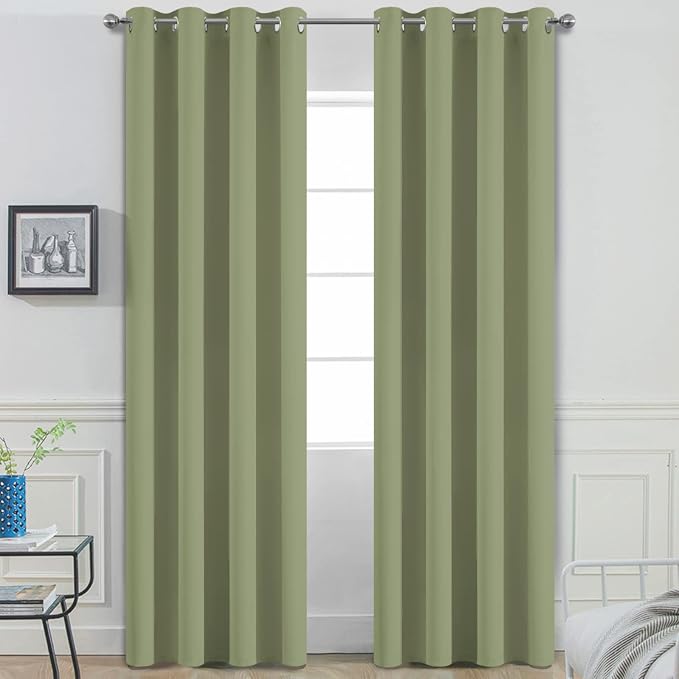 Yakamok Room Darkening Curtains 52x84 inch Length Sage Green-Living Room | 2 by Yakamok