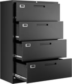 Letaya File Cabinets, 4 Drawer Metal Lateral Filing Organization Storage by LetayaMetalCabinets