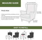 HAOYONG Wing Chair Slipcovers Printed Wingback Chair Covers 2 Pieces Wingback - Image 3