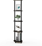 Furinno TURN-N-TUBE Corner Shelf, 5-Tier Corner Bookshelf, Open Storage Shelves - Image 6