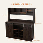 4ever2buy Farmhouse Coffee Bar Cabinet - Image 2