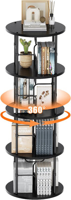 ALLSTAND Rotating Bookshelf, 4 Tier Spinning Bookshelf Tower, 360° Display - Image 8