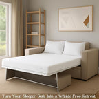 Sleeper Sofa Bed Sheet, 100% Cotton 400 Thread Count, 4 Piece Set, Deep Pocket - Image 8