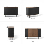47''W x 32''H Black Buffet Sideboard Cabinet - Image 3