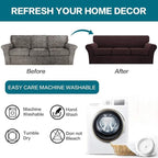 Turquoize 4 Piece Sofa Covers For 3 Cushion Couch Sofa Slipcover Soft Couch - Image 7