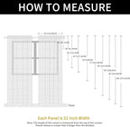 SpaceDresser Check Sheer Curtains 108 Inches Long - Image 5