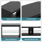 Bestier LED TV Stand for 55/60/65 Inch TV, Modern Gaming TV Console - Image 4