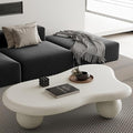 47.2” Cloud Coffee Table with 3 Ball Legs, Modern Irregular Center Table by BSYEIO