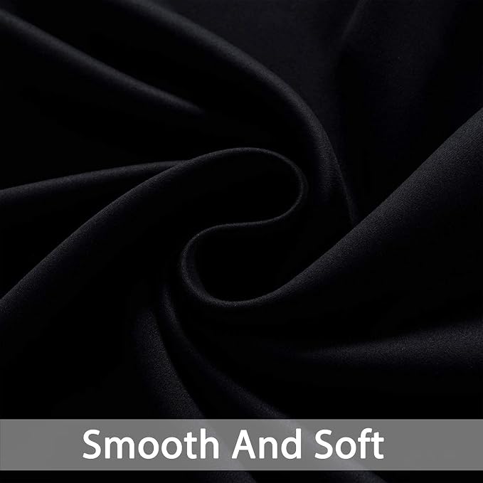 Yakamok Room Darkening Curtains 52x90 inch Length Black-Living Room | 2 panels - Image 5