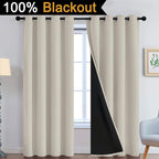 Yakamok Stone Blackout Curtains 96 Inches Long - Image 3