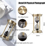 Hourglass Timer, 15 Minutes Hourglass Timer, Embossed White Sand Metal Glass - Image 4
