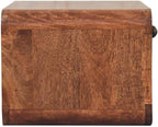 Furniture Solid Wood Curved Honey Caramel Wall Mounted Bedside - Image 3