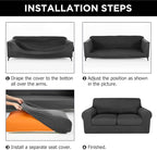 HunnmingRe Sofa Covers for 3 Cushion Couch Stretch Sofa and Loveseat Covers Set - Image 3