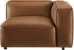 Modway Auren Vegan Leather Right Modular Armchair in Coffee - Image 8