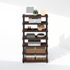 Furinno Turn-N-Tube Storage Shelves Set of 2, 4-Tier Stackable Standing Shelf - Image 6