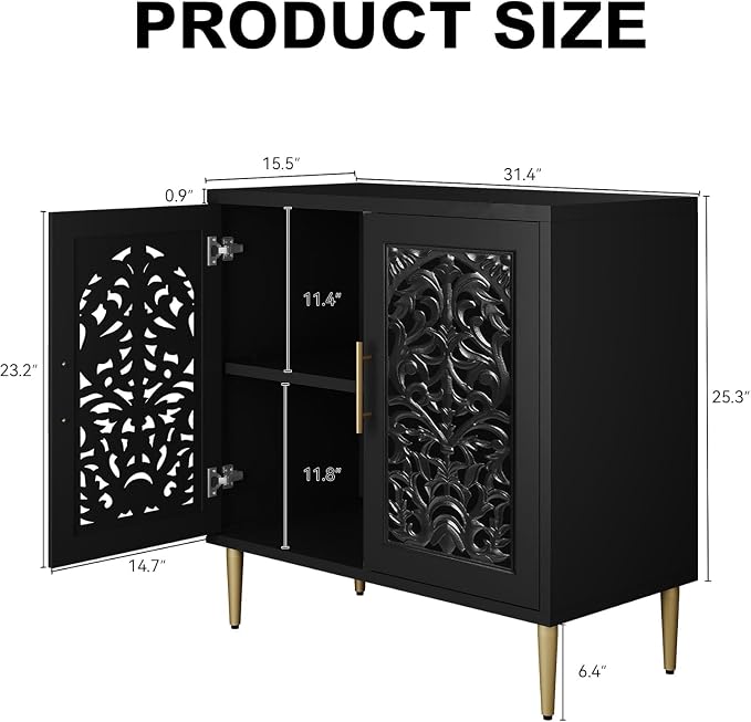 ARTPOWER Vintage Accent Cabinet - Image 2