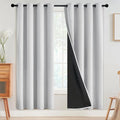 SimpleHome White 100% Blackout Curtains Room Darkening Living Room 72 Inch | by SimpleHome