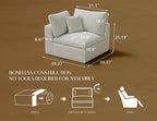 ohllob Corner Seat for Cloud Sectional Couches Living Room, Warm White - Image 2