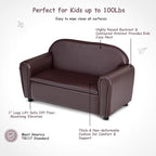 Costzon Kids Couch, 2 in 1 Double Seat Children's Sofa w/Under Seat Storage - Image 6