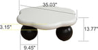 35.03" Cloud Coffee Table for Living Room Unique Coffee Table Modern Low Coffee - Image 2