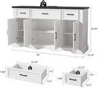 56" Modern Farmhouse Sideboard Buffet Cabinet - Image 2