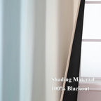 Aqua and Beige Ombre Blackout Curtains 63 Inch - Image 5