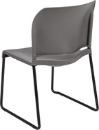 Flash Furniture HERCULES Series 880 lb. Capacity Gray Full Back Contoured Stack - Image 7