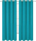Blackout Curtains 52 x 90 Inch Long Teal Curtains Set of 2 Panels Room - Image 2