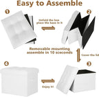 BelugaHelper Ottoman with Storage. Leather Foldable Ottomans with Thick Foam - Image 6