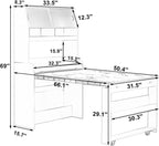 HRVEOCEI Folding Dining Tables for Small Spaces, Buffet Cabinet - Image 3