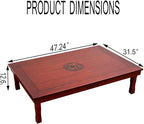 Korean Folding Dining Table, Rectangular Wooden Table - Image 2