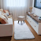 White Runner Rugs for Bedroom Living Room, Fluffy 2x6 Bedside Soft Area Rug | - Image 5