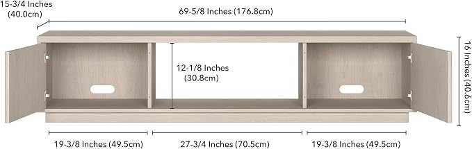 Henn&Hart Fluted TV Stand for TVs up to 78" - Image 3