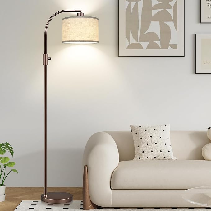Nintiue Upgraded Modern Arc Dimmable Tall Standing Floor Lamp by Nintiue