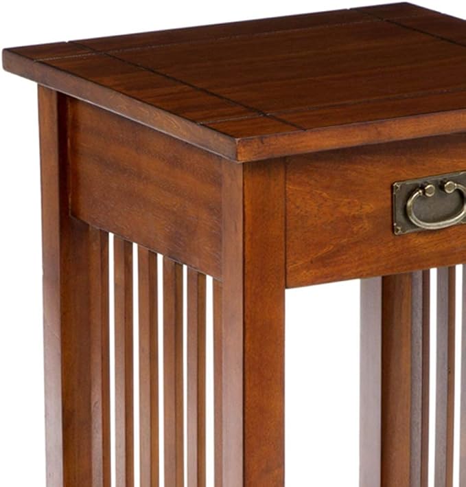 William's Home Furnishing Valencia IV End/Side/Nesting Tables, Antique Oak - Image 7