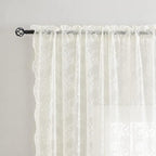 YJ YANJUN Vintage Lace Curtains 90 Inches Long - Image 3