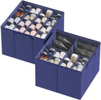 SpaceAid Shoe Organizer for Closet, 2 Pack Foldable Shoe Storage Containers by SpaceAid