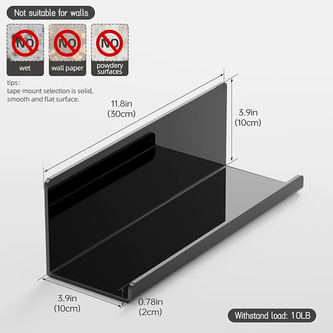 PAVSTINE Acrylic Floating Shelves - Image 3