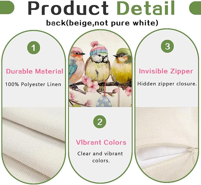 RABUSOFA Easter Pillow Covers 12x20 inch Easter Decorations - Image 6
