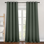 NICETOWN Dark Mallard Curtains 96 inches Long, Grommet Thermal Insulated by NICETOWN