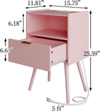Veegle Nightstand, Modern Bedside Table - Image 2