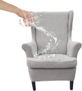 HAOYONG Waterproof Wing Chair Slipcovers Stretch Wingback Chair Covers 3 Pieces by HAOYONG