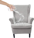 HAOYONG Waterproof Wing Chair Slipcovers Stretch Wingback Chair Covers 3 Pieces by HAOYONG