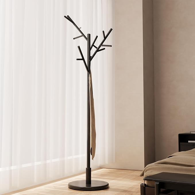 Muwuele Coat Rack, Solid Wood Coat Rack Freestanding by Muwuele