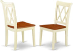 East West Furniture CLC-BMK-W Clarksville Dining Room Chairs by EastWestFurniture