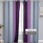 Purple and Grey Ombre Blackout Curtains - Image 2