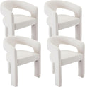 BESTANO Set of 4 Modern PU Leather Upholstered Dining Chairs by BESTANO