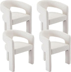 BESTANO Set of 4 Modern PU Leather Upholstered Dining Chairs by BESTANO