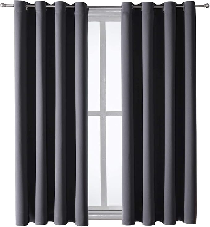 ChrisDowa Blackout Curtains for Bedroom and Living Room 63 Inches Long | 2 - Image 7